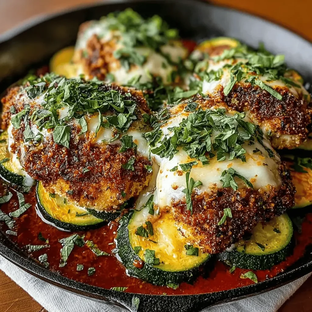 Baked Zucchini Chicken Parmesan Recipe