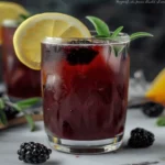 Blackberry Sage Iced Tea Latte