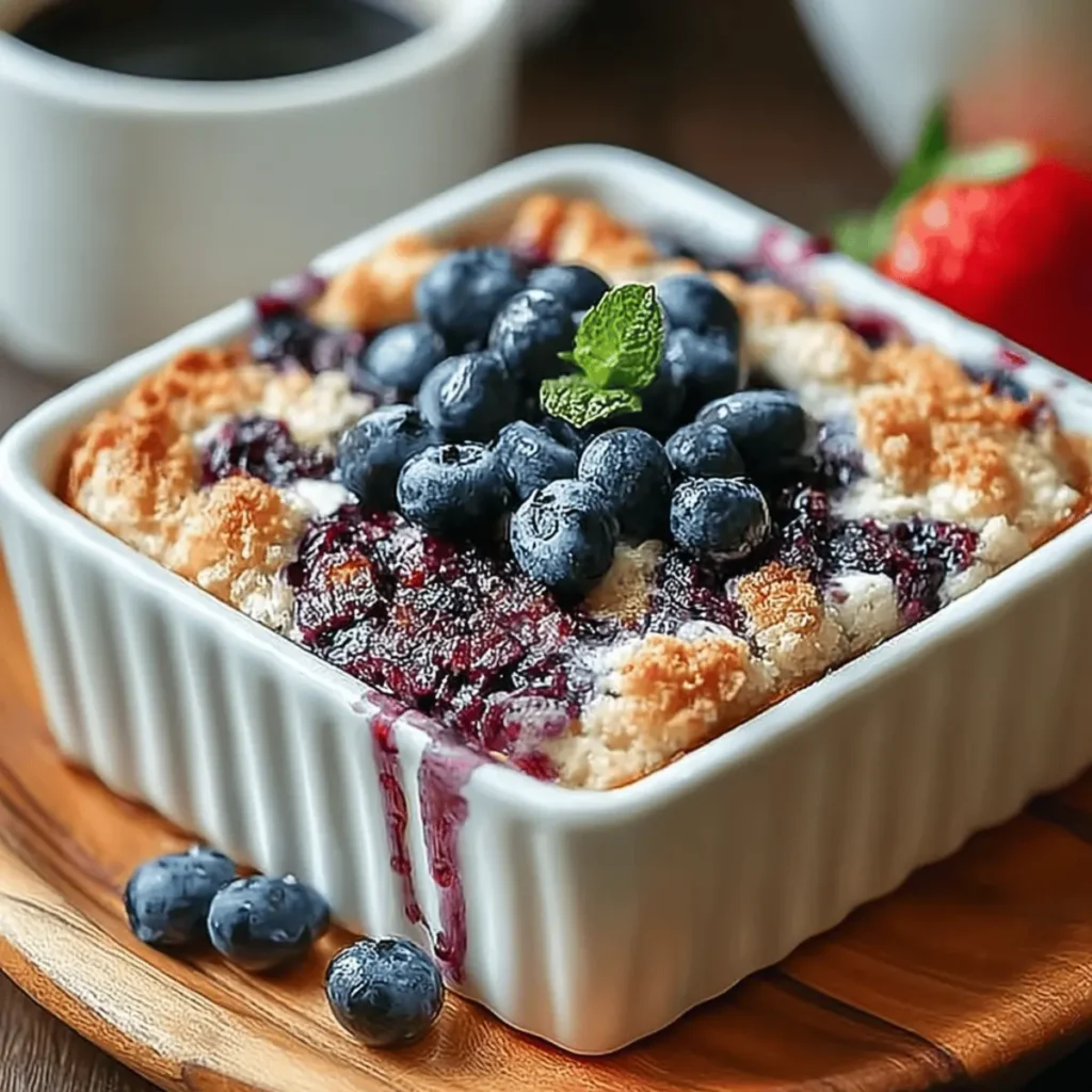 Blueberry Cottage Cheese Bake