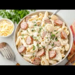 EASY SAUSAGE ALFREDO PASTA