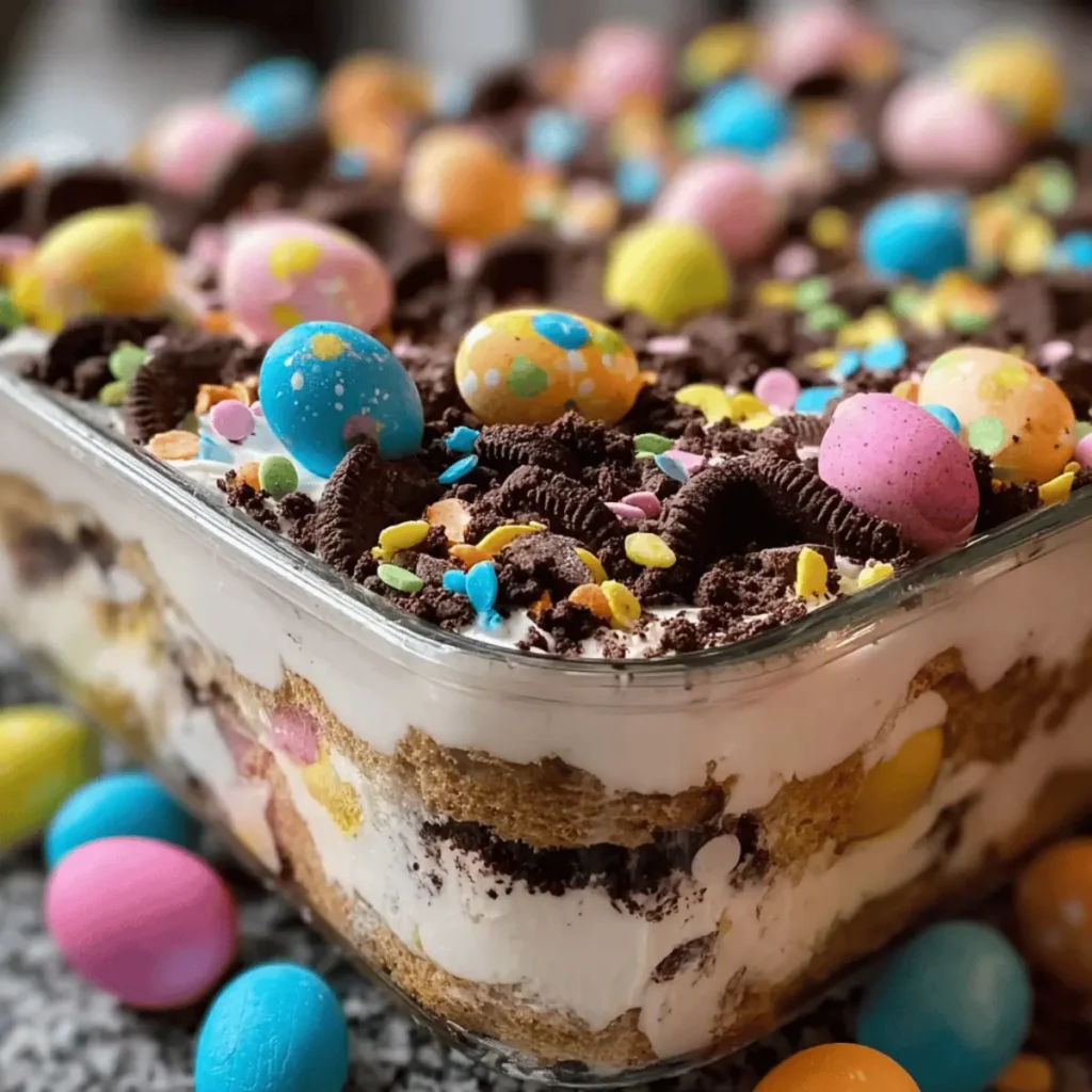 Easter Dirt Cake Casserole – Easy & Festive No-Bake Dessert