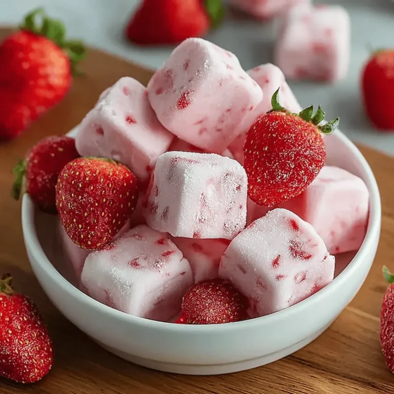 Easy 3-Ingredient Frozen Strawberry Yogurt Bites Recipe