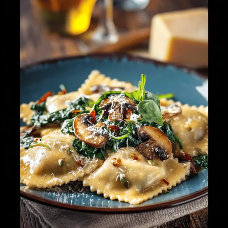 Mushroom Ravioli with Spinach: A Delicious Italian Delight