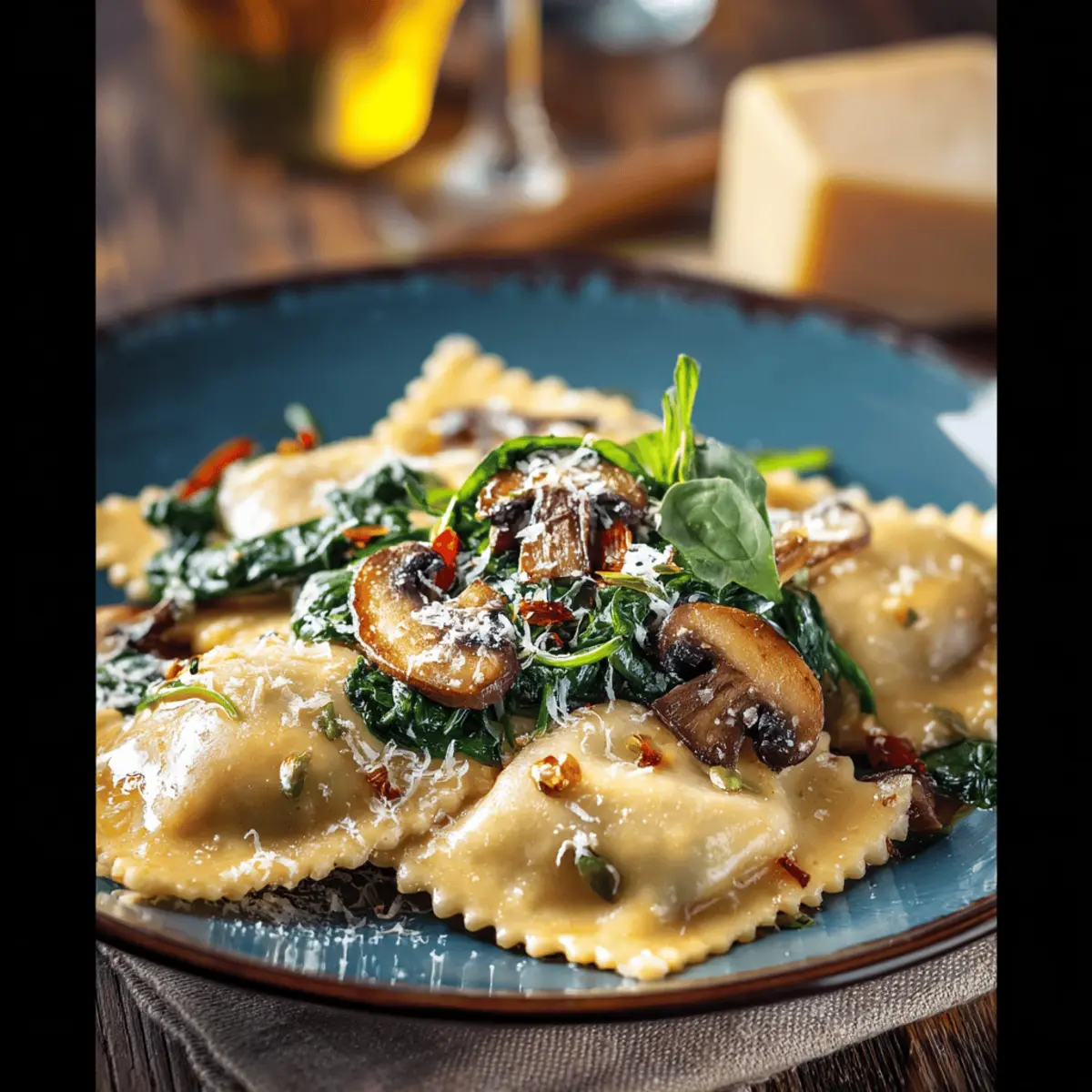 Mushroom Ravioli with Spinach: Easy Italian Comfort Food