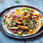 Spicy Chicken Wraps with Mango Slaw