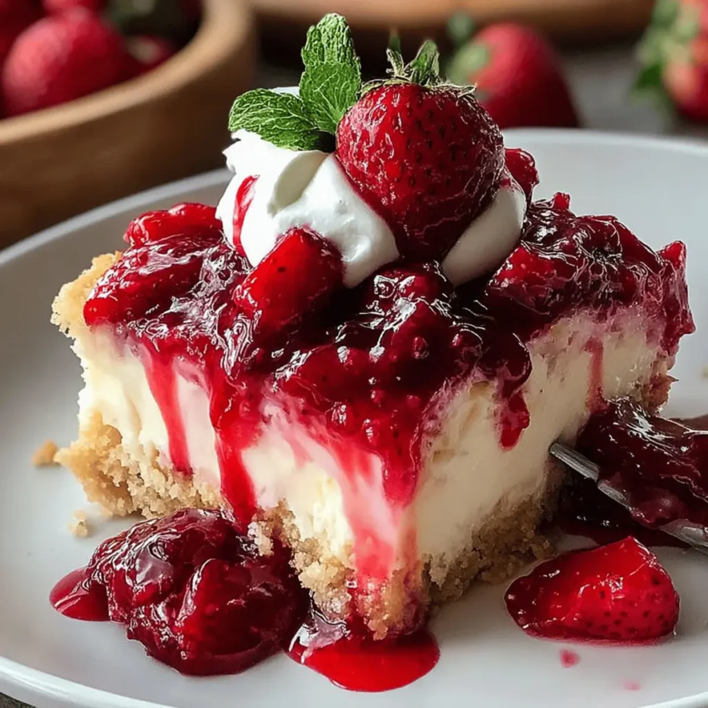 Strawberry Cheesecake Dump Cake