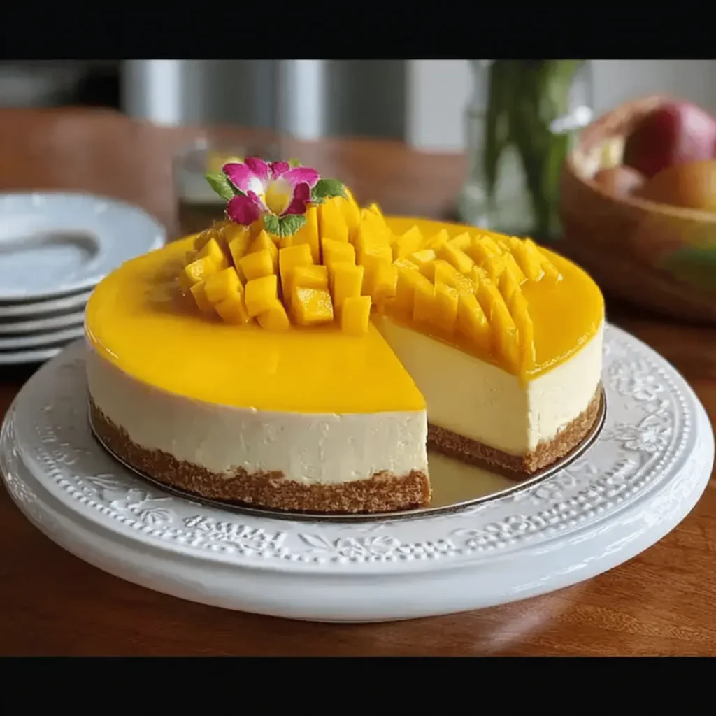 Tropical Paradise Mango Cheesecake: A Slice of Sunshine