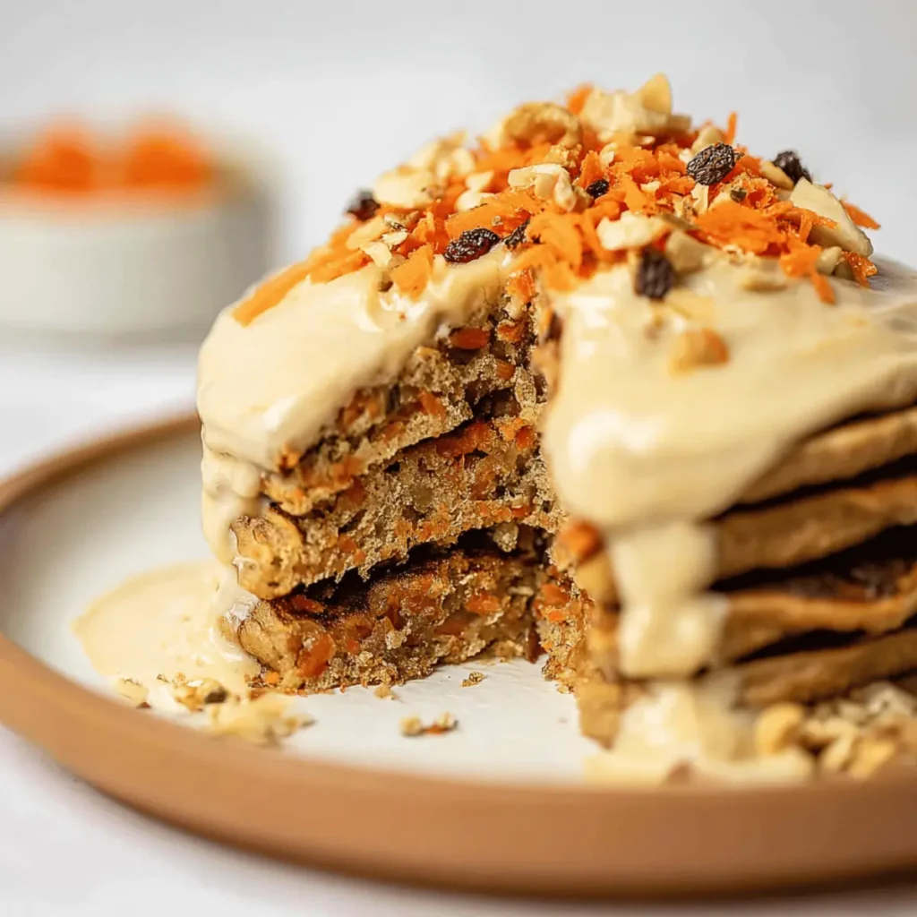 Vegan Carrot Cake Pancakes