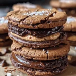 Brownie cookie dough sandwich cookies