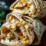 Cheesy Garlic Chicken Wraps