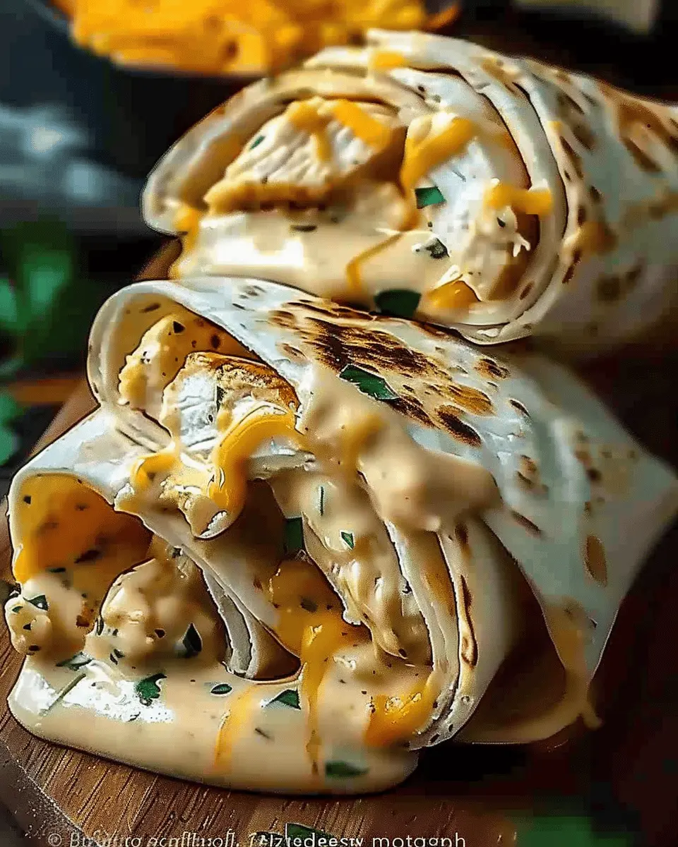 Cheesy Garlic Chicken Wraps: Easy and Deliciously Indulgent Recipe