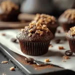 Chocolate Coffee Toffee Crunch Muffins