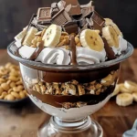 Chocolate Peanut Butter Banana Cream Trifle