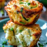 Crispy Parmesan Zucchini Potato Muffins