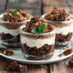 Easy No-Bake Brownie Cheesecake Parfait