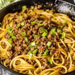 GROUND BEEF MONGOLIAN NOODLES