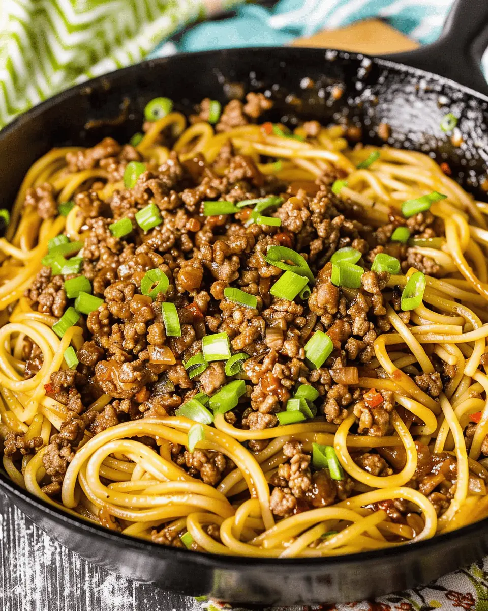 Ground Beef Mongolian Noodles: A Juicy Twist on a Classic Dish