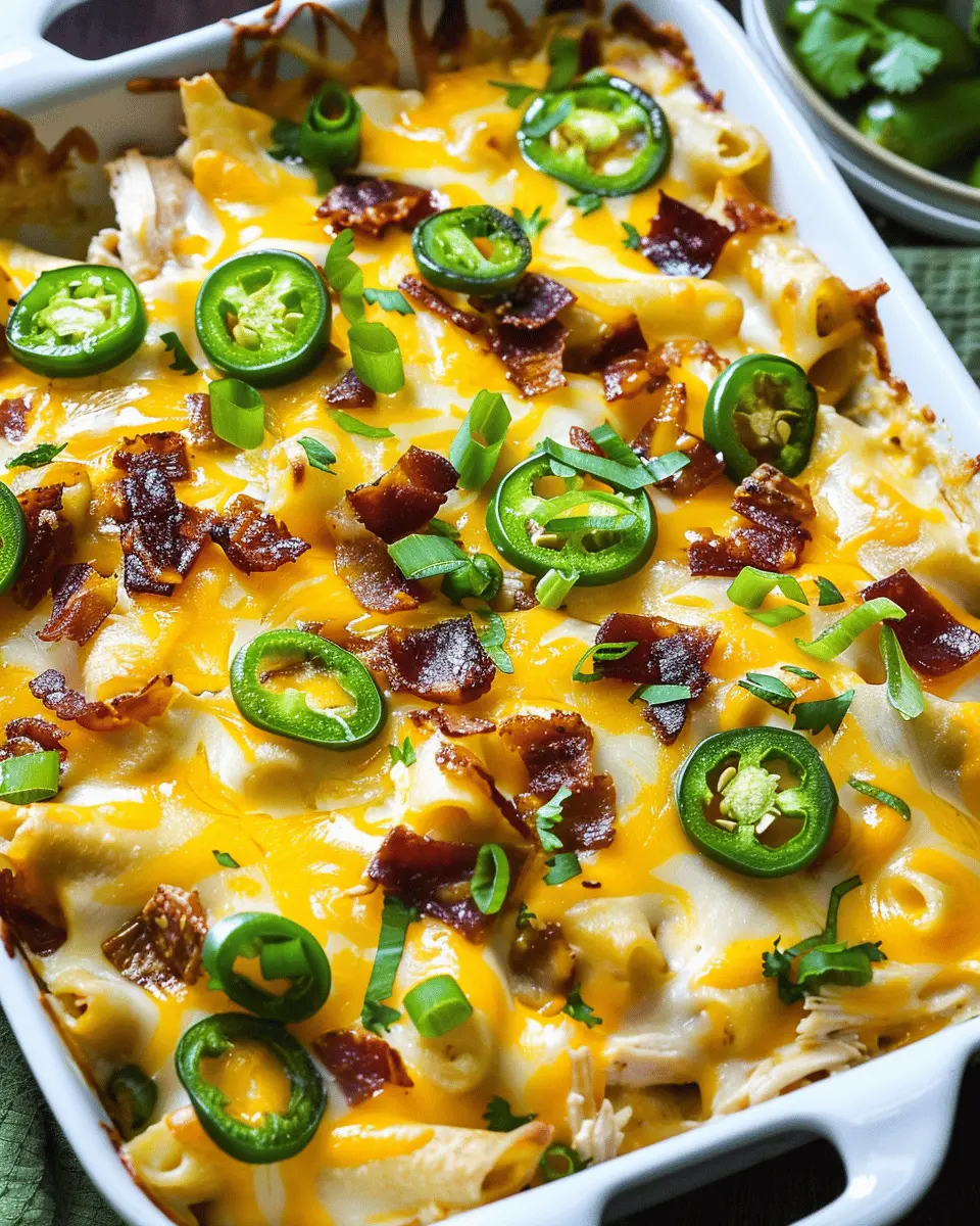 Jalapeno Popper Chicken Casserole: A Juicy Turkey Bacon Delight