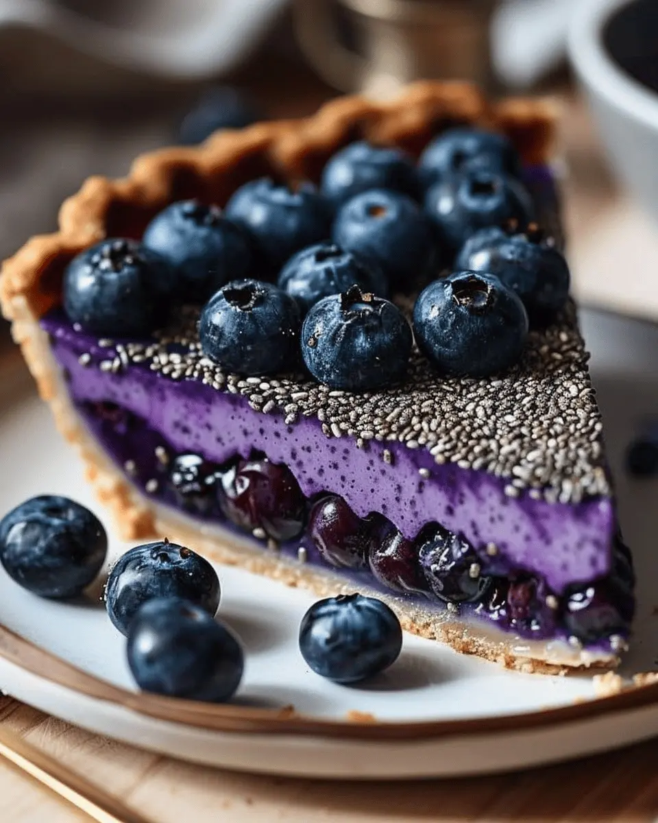 No-Bake Blueberry Chia Seed Pie: Easy, Healthy Indulgence at Home