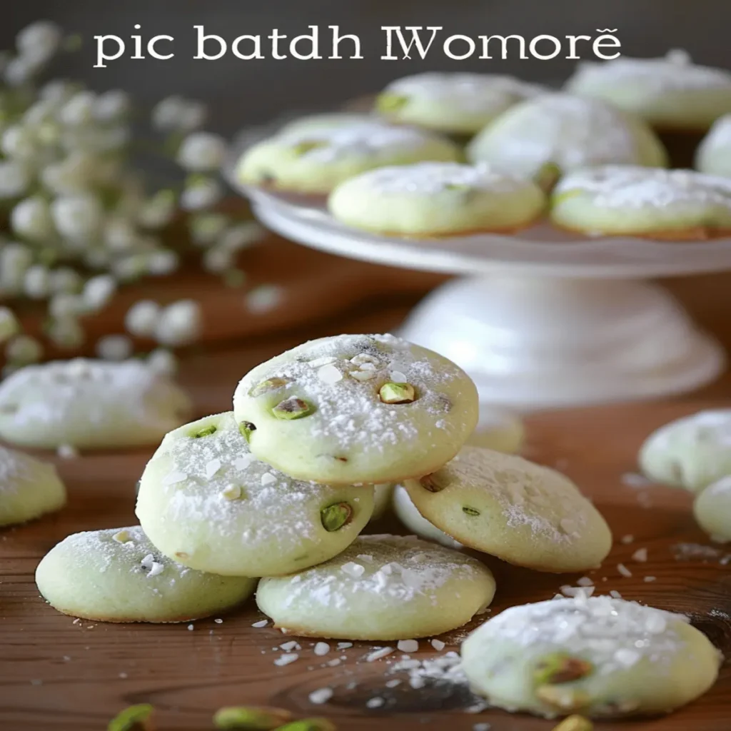 Pistachio Wedding Cookies