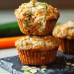 Zucchini Carrot Oatmeal Muffins