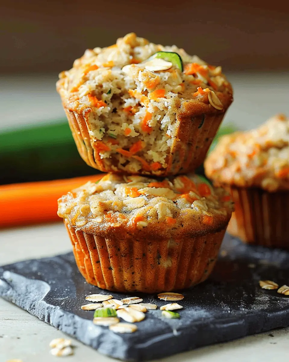 Zucchini Carrot Oatmeal Muffins