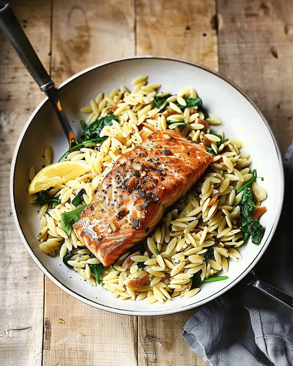 One Skillet Salmon with Lemon Orzo: A Simple, Flavorful Delight
