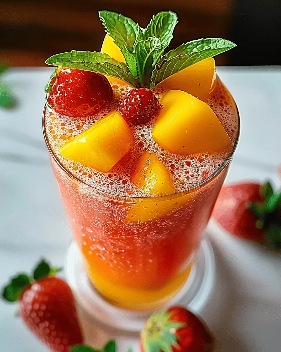 Frozen Mango Strawberry Lemonade: Refreshing & Easy Homemade Treat