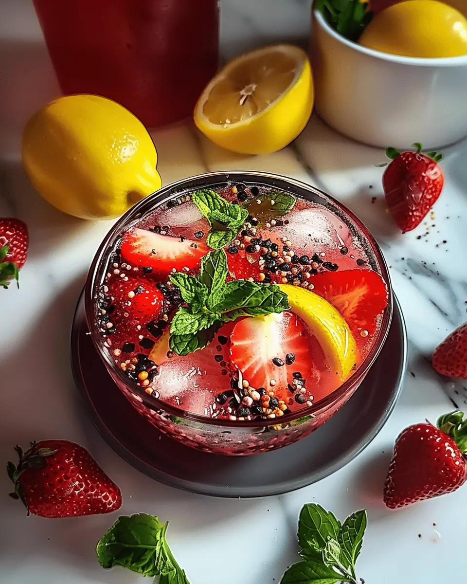 Hibiscus Tea Strawberry-Lemonade Refresher: A Juicy Summer Treat