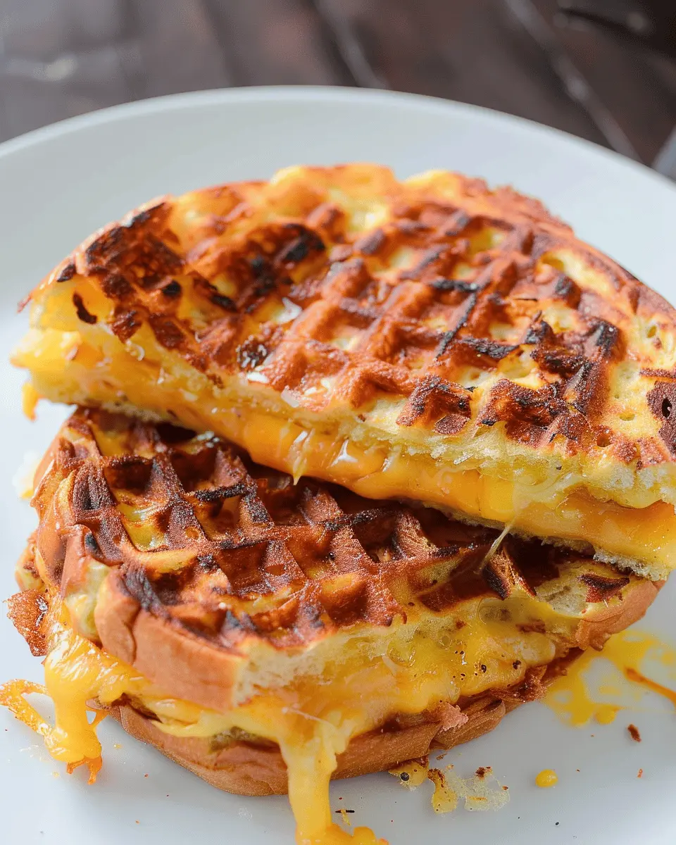 Keto Grilled Cheese: Indulgent Chaffles with Turkey Bacon and Chicken Ham