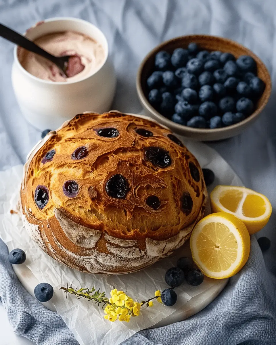 Lemon Blueberry Cream Cheese Sourdough Bread: The Best Homemade Treat