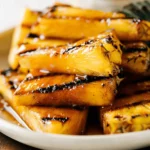 Caramelized Brown Sugar Cinnamon Grilled Pineapple