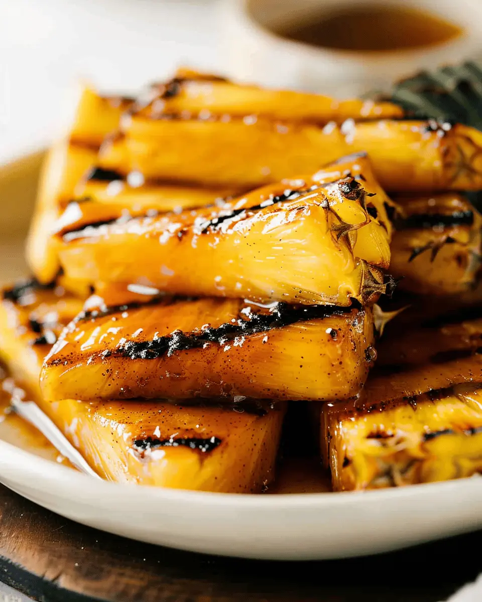 Caramelized Brown Sugar Cinnamon Grilled Pineapple Delight