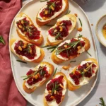 Simple Cranberry Brie Crostini