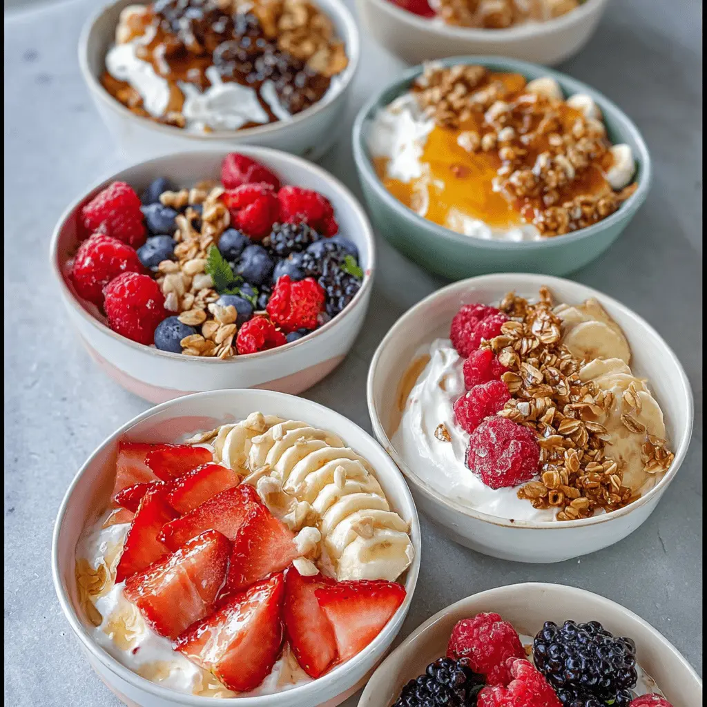 Greek Yogurt Breakfast Bowls with Toppings: Easy & Delicious Combos