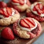 Vegan Strawberry Crumbl Cookies