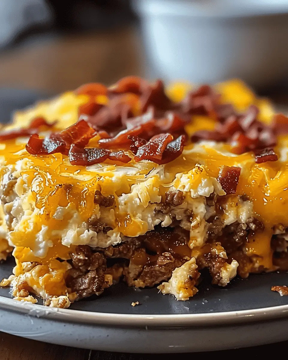 Crack Breakfast Casserole: Easy Comfort Food with Turkey Bacon and Chicken Ham