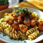 Garlic Butter Chicken Bites & Spicy Cajun Alfredo Twisted Pasta