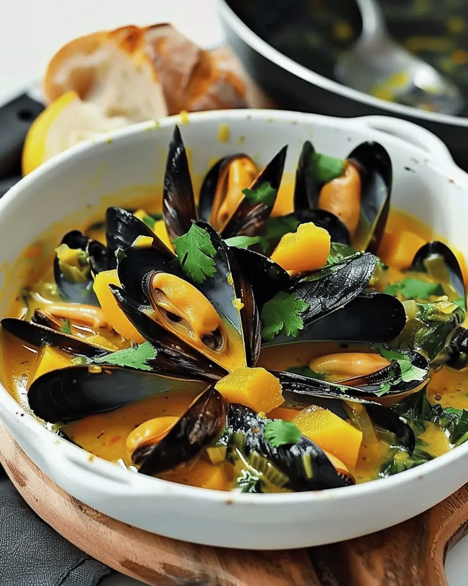 Curried Mussels with Butternut Squash and Leeks Recipe: A Cozy Delight