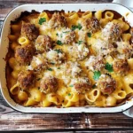 Swedish Meatball Pasta Bake