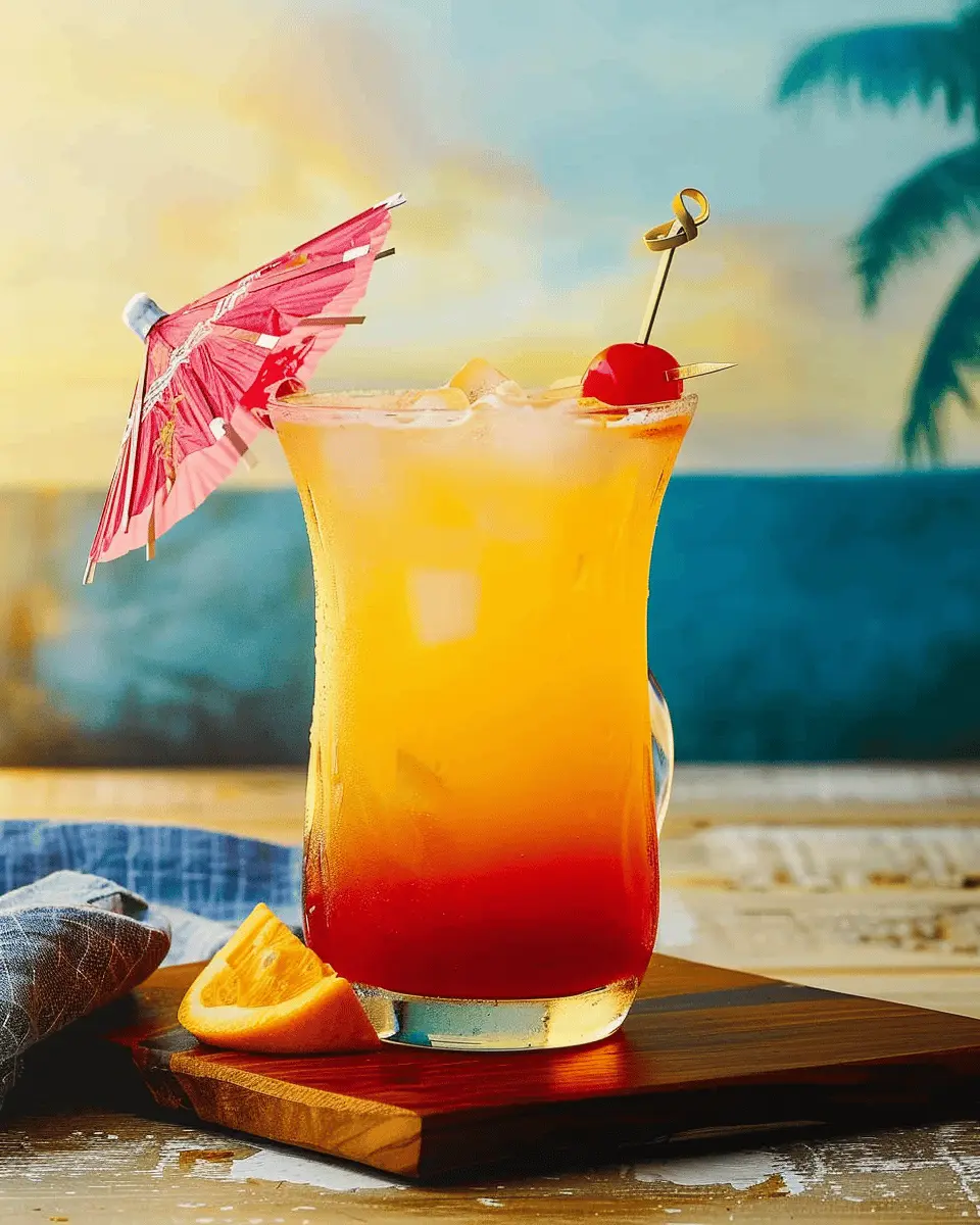 Layered Malibu Sunset Cocktail: Easy Recipe for a Tropical Delight