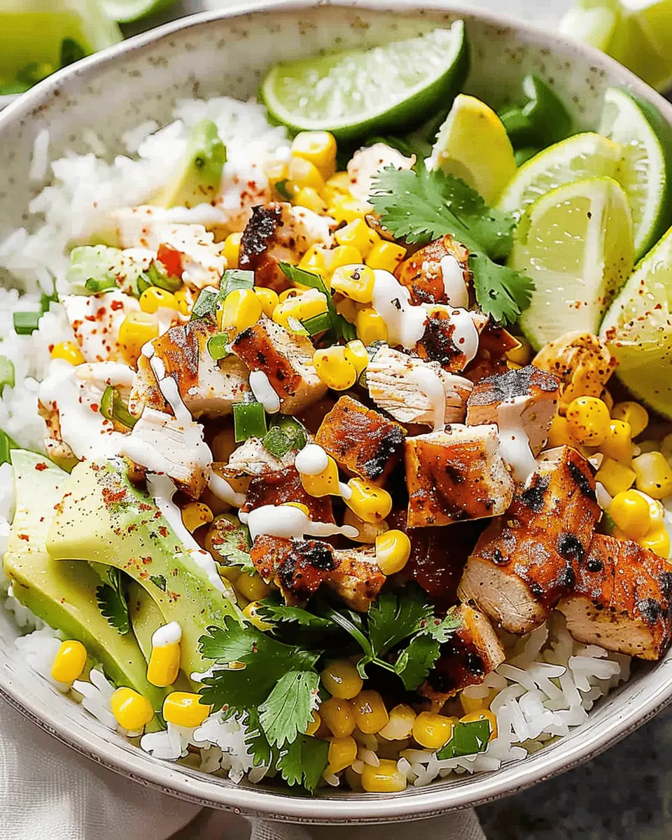 Street Corn Chicken Rice Bowl: Easy Flavorful Comfort Food