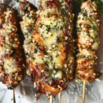 Garlic Parmesan Chicken Skewers