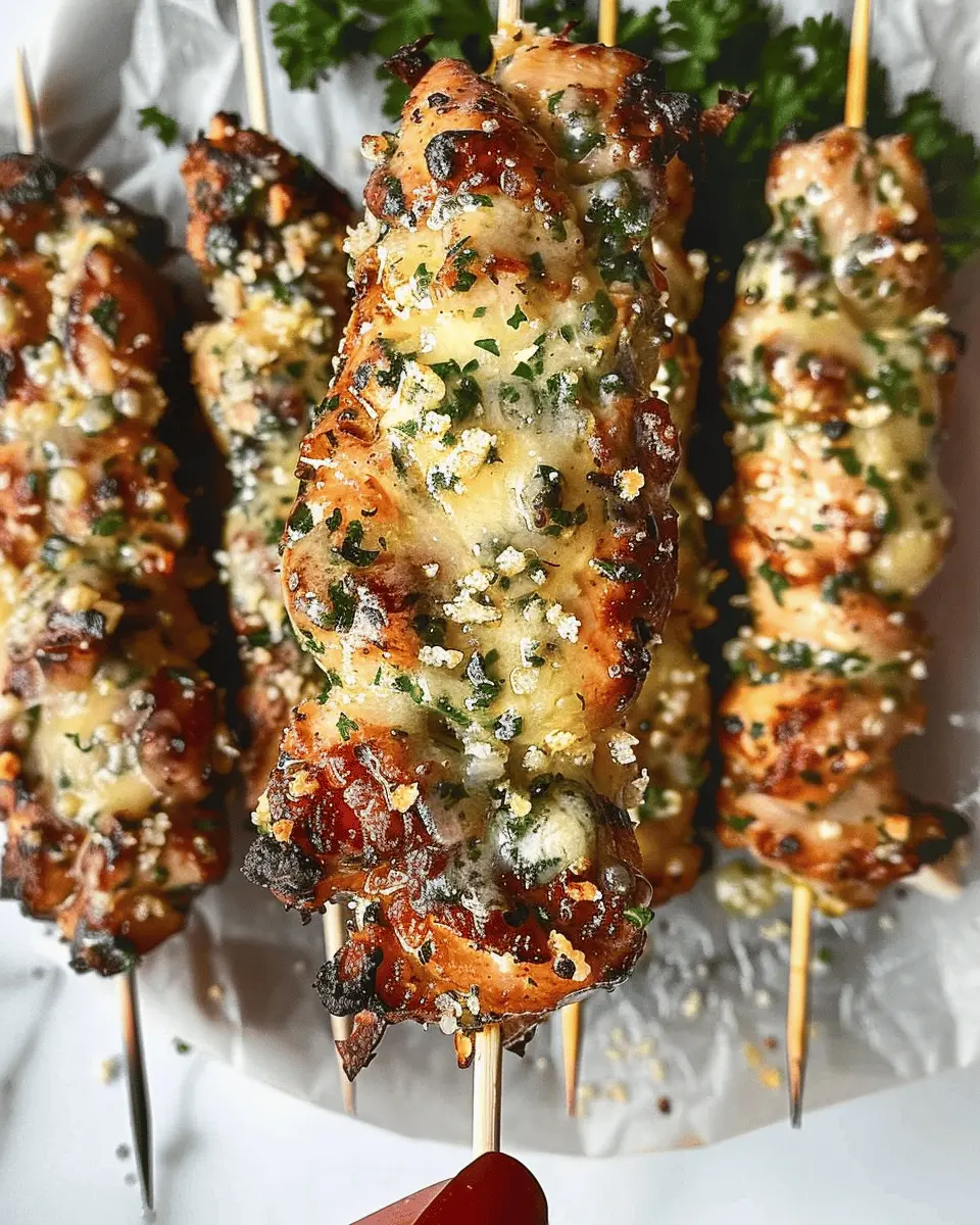 Garlic Parmesan Chicken Skewers: Easy and Flavorful Dinner Delight