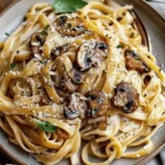 Caramelized Leek Mushroom Gruyere Pasta