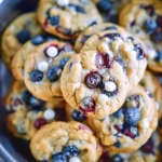 Yummy Blueberry White Chocolate Cookies
