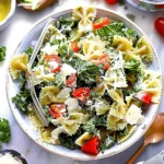 Kale Caesar Pasta Salad