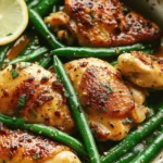 Lemon Garlic Butter Chicken and Green Beans Skillet