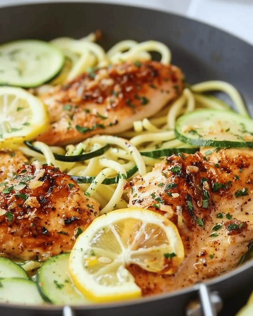 Lemon Garlic Chicken and Zoodles: Easy, Guilt-Free Dinner Delight
