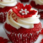 Red and White Canada Day Cupcakes Festive Party Desserts